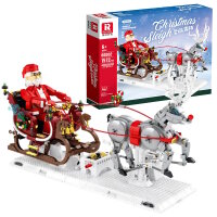Reobrix 66002 - Santa Claus with sleigh and reindeer with...