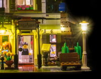 Strassenlaterne (Weiss) mit installierter weisser LED für alle LEGO® City & Creator Sets