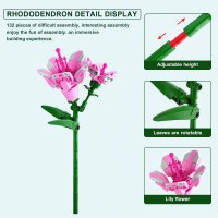 Mould King 24002 - Flower World Rododendro (132 pezzi)