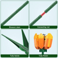 Mould King 24013. - Flower World Tulpe ge&ouml;ffnet (132 Teile)