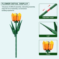 Mould King 24013. - Flower World Tulpe ge&ouml;ffnet (132 Teile)