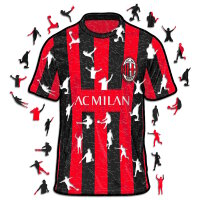 AC Milan - Maillot - Puzzle en Bois Taille S (150 Pi&egrave;ces)