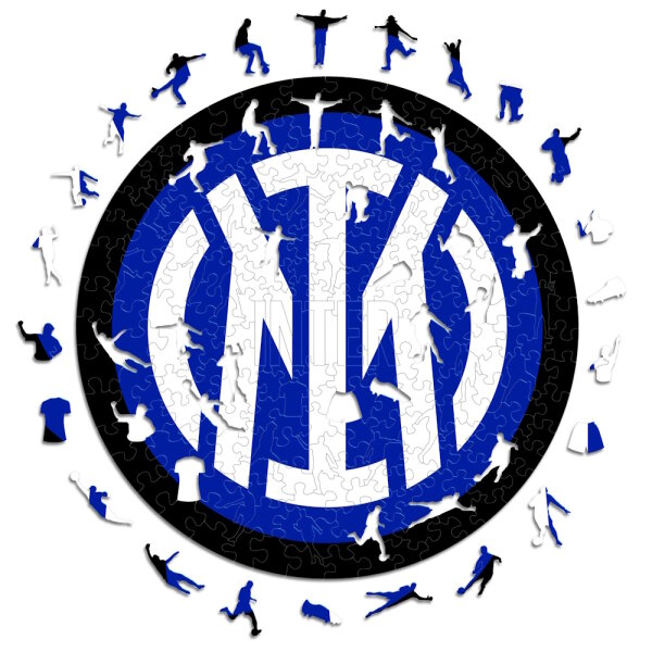FC Inter Mailand - Logo - Holz Puzzle Gr&ouml;sse L (500 Teile)