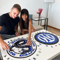 FC Inter Milan - Logo Biscione - Puzzle in Legno Taglia S (150 Pezzi)