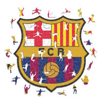 FC Barcelona - Logo - Puzzle in Legno Taglia M (270 Pezzi)
