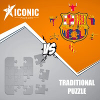FC Barcelona - Logo - Puzzle in Legno Taglia L (500 Pezzi)