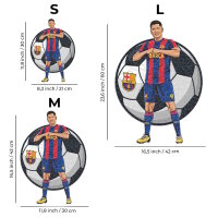 FC Barcelone - Robert Lewandowski - puzzle en bois taille S (150 pi&egrave;ces)