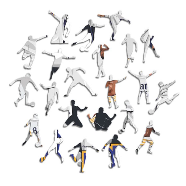 Real Madrid CF - 5 giocatori - puzzle in legno taglia M (270 pezzi)