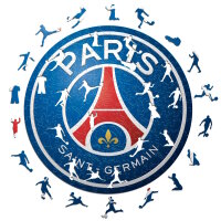 PSG FC - Logo - Wooden Puzzle Size M (270 pieces)