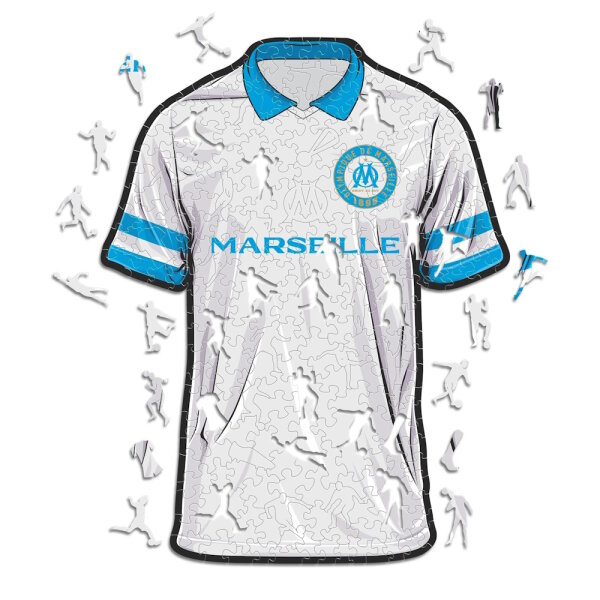 Olympique Marseille - Trikot - Holz Puzzle Gr&ouml;sse S (150 Teile)
