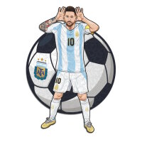 Lionel Messi (Argentina) - puzzle in legno taglia S (150 pezzi)