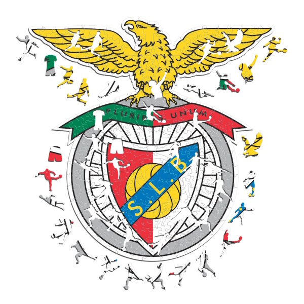 SL Benfica - Logo - Puzzle en bois Taille L (500 pi&egrave;ces)