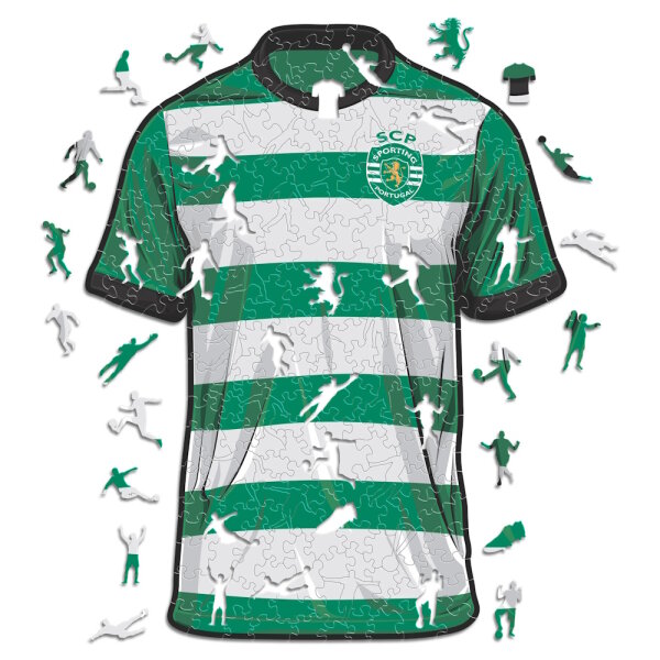 Sporting CP - Jersey - Puzzle en bois Taille S (150 Pi&egrave;ces)