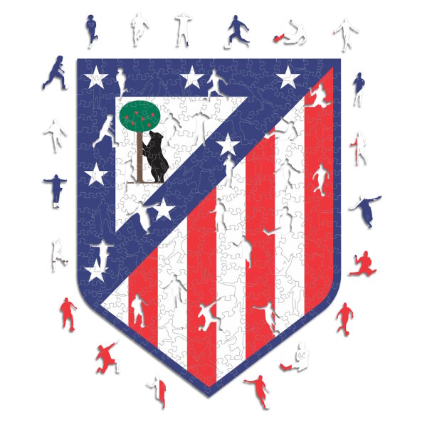 Atletico Madrid - Logo - Puzzle in Legno Taglia S (150 Pezzi)