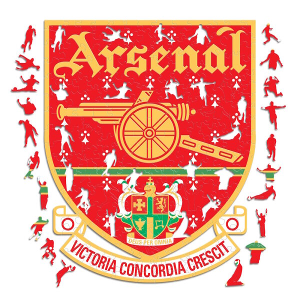 Arsenal FC - Retro Logo - Holz Puzzle
