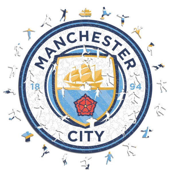 Manchester City FC - Logo - Puzzle in Legno