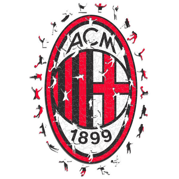 AC Milan - Logo - Puzzle in Legno