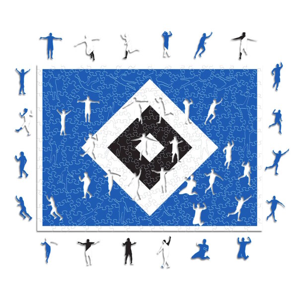 HSV Hamburg- Logo - Puzzle en bois