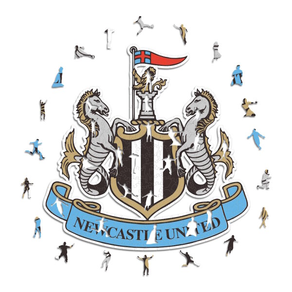 Newcastle United FC - Logo - Puzzle in Legno