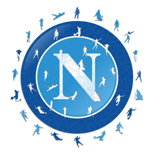 SSC Napoli - Logo - Holz Puzzle