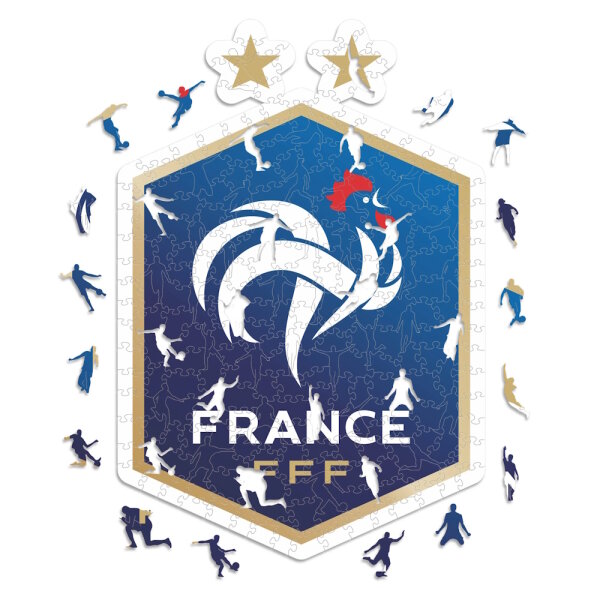 FFF Nazionale francese di calcio - Logo - Puzzle in Legno