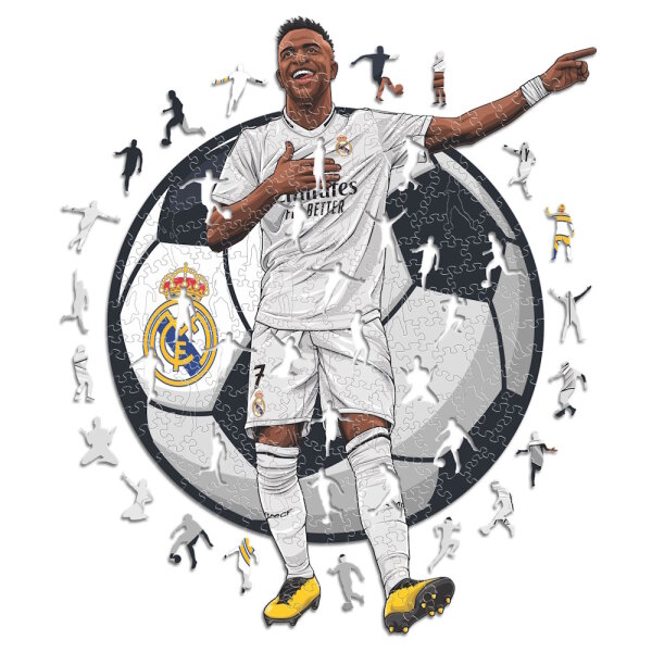 Vinicius Jr. - Real Madrid - Puzzle in Legno
