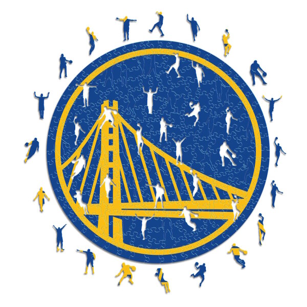 NBA - Golden State Warriors - Logo - Holz Puzzle Gr&ouml;sse S (150 Teile)
