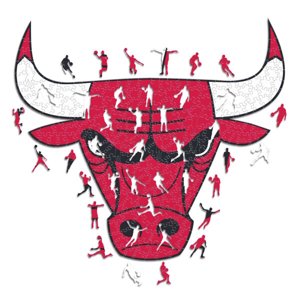 NBA - Chicago Bulls - Logo - Holz Puzzle Gr&ouml;sse S (150 Teile)