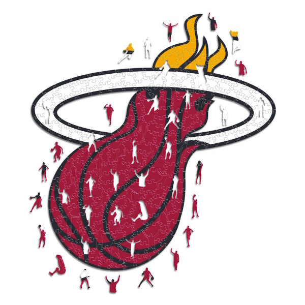 NBA - Miami Heat - Logo - Holz Puzzle Gr&ouml;sse S (150 Teile)