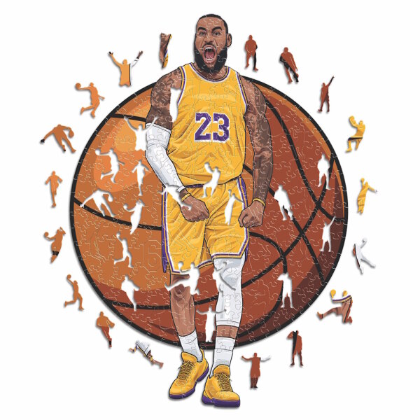 NBA - LeBron James - Puzzle en bois Taille S (150 Pi&egrave;ces)