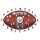 NFL - Pittsburg Steelers &ndash; Football mit Logo - Holz Puzzle Gr&ouml;sse S (150 Teile)