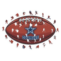 NFL - Dallas Cowboys &ndash; Football mit Logo - Holz...