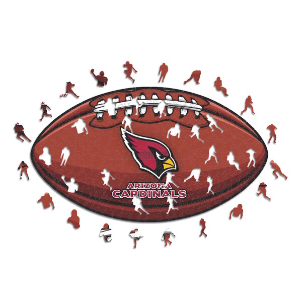 NFL - Arizona Cardinals&ndash; Football with Logo -  Wooden Puzzle Size S (150 pieces)