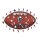 NFL - Atlanta Falcons &ndash; Football mit Logo - Holz Puzzle Gr&ouml;sse S (150 Teile)