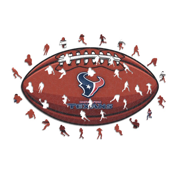 NFL - Houston Texans&ndash; Football with Logo -  Wooden Puzzle Size S (150 pieces)