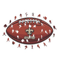 NFL - New Orleans Saints &ndash; Football mit Logo - Holz...