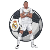 Kylian Mbapp&eacute; - Real Madrid - Puzzles in Legno