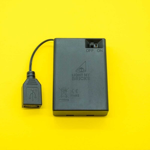 Pacco batterie AA con presa USB per illuminazione LED LmB LEGO®