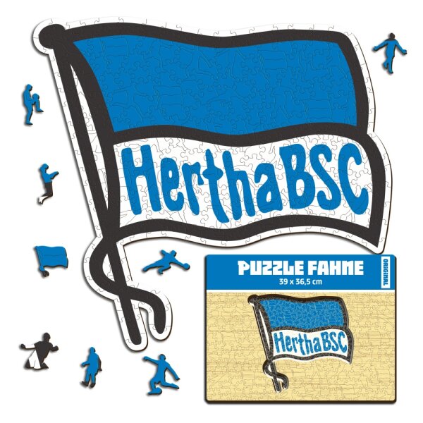 Herta BSC - Drapeau Puzzle en bois