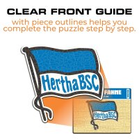 Herta BSC - Drapeau Puzzle en bois