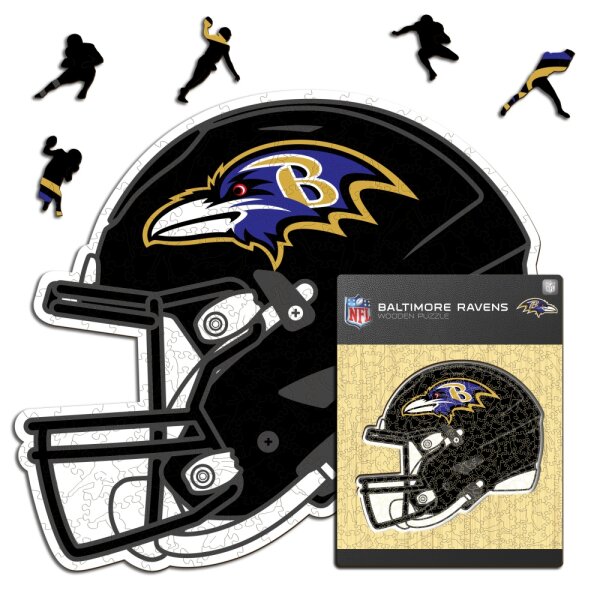 NFL - Baltimore Ravens - Helm - Holz Puzzle