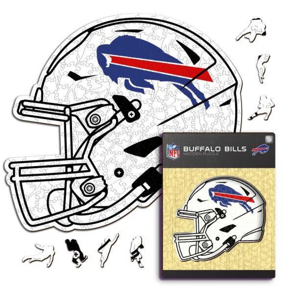 NFL - Buffalo Bills - Helmet - Wooden Puzzle