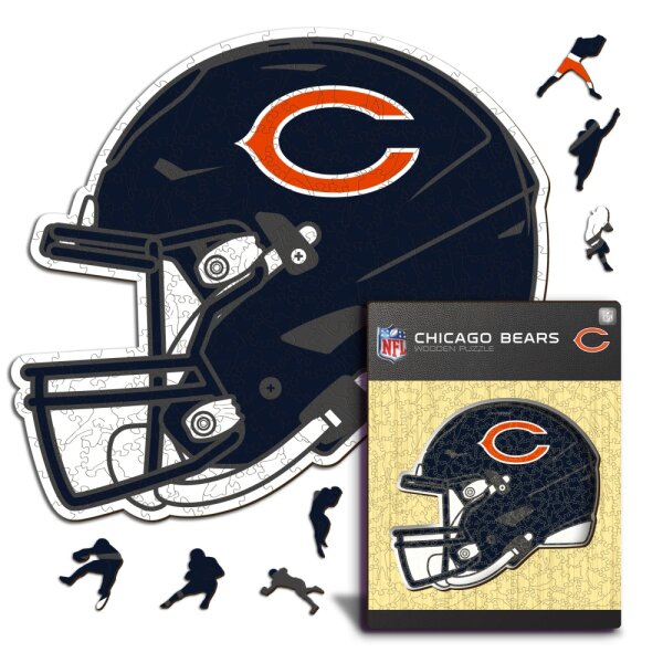NFL - Chicago Bears - Helmet - Wooden Puzzle