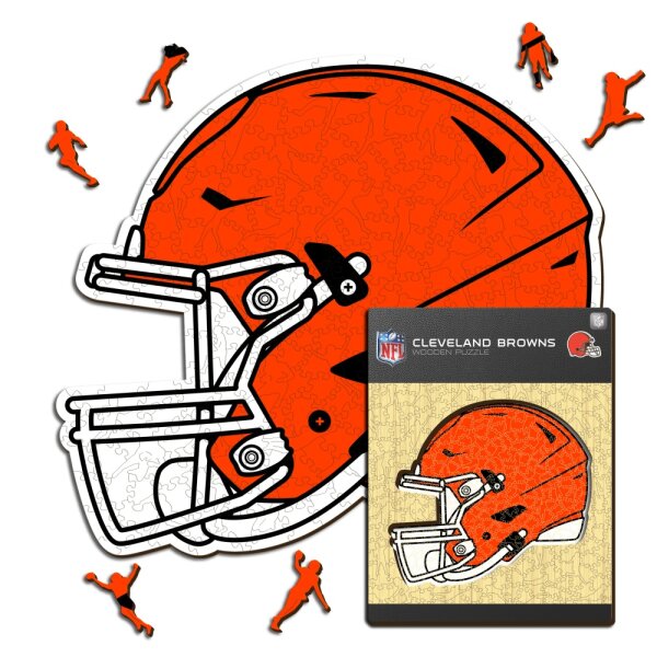 NFL - Cleveland Browns - Helm - Holz Puzzle