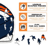 NFL - Denver Broncos - Helm - Holz Puzzle