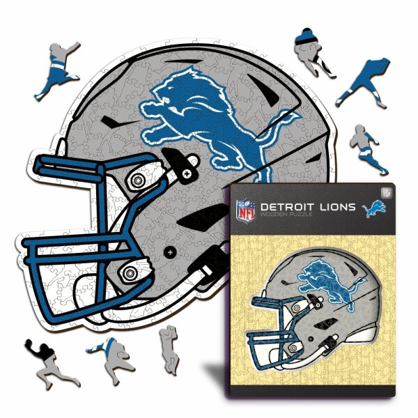 NFL - Detroit Lions - Helm - Holz Puzzle