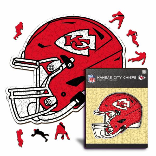 NFL - Kansas City Chiefs - Helm - Holz Puzzle