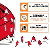 NFL - Kansas City Chiefs - Helm - Holz Puzzle