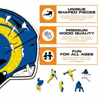 NFL - Los Angeles Rams - Helm - Holz Puzzle