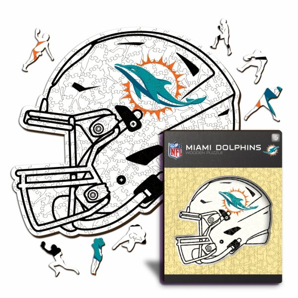 NFL - Miami Dolphins - Helmet - Wooden Puzzle